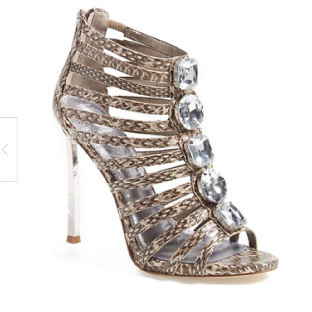 Sam Edelman Hampton Leather snakeskin Caged Sandal
